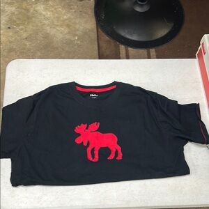 Black Kids Shirt with Red Moose by Abercrombie & Fitch